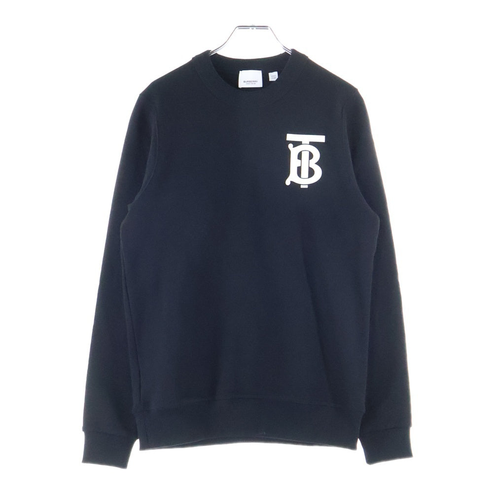 BURBERRY(バーバリー) TB Logo Crewneck Sweatshirt 8024346 フロントTBロゴ クルーネック長袖スウェットトレーナー ブラック レディース