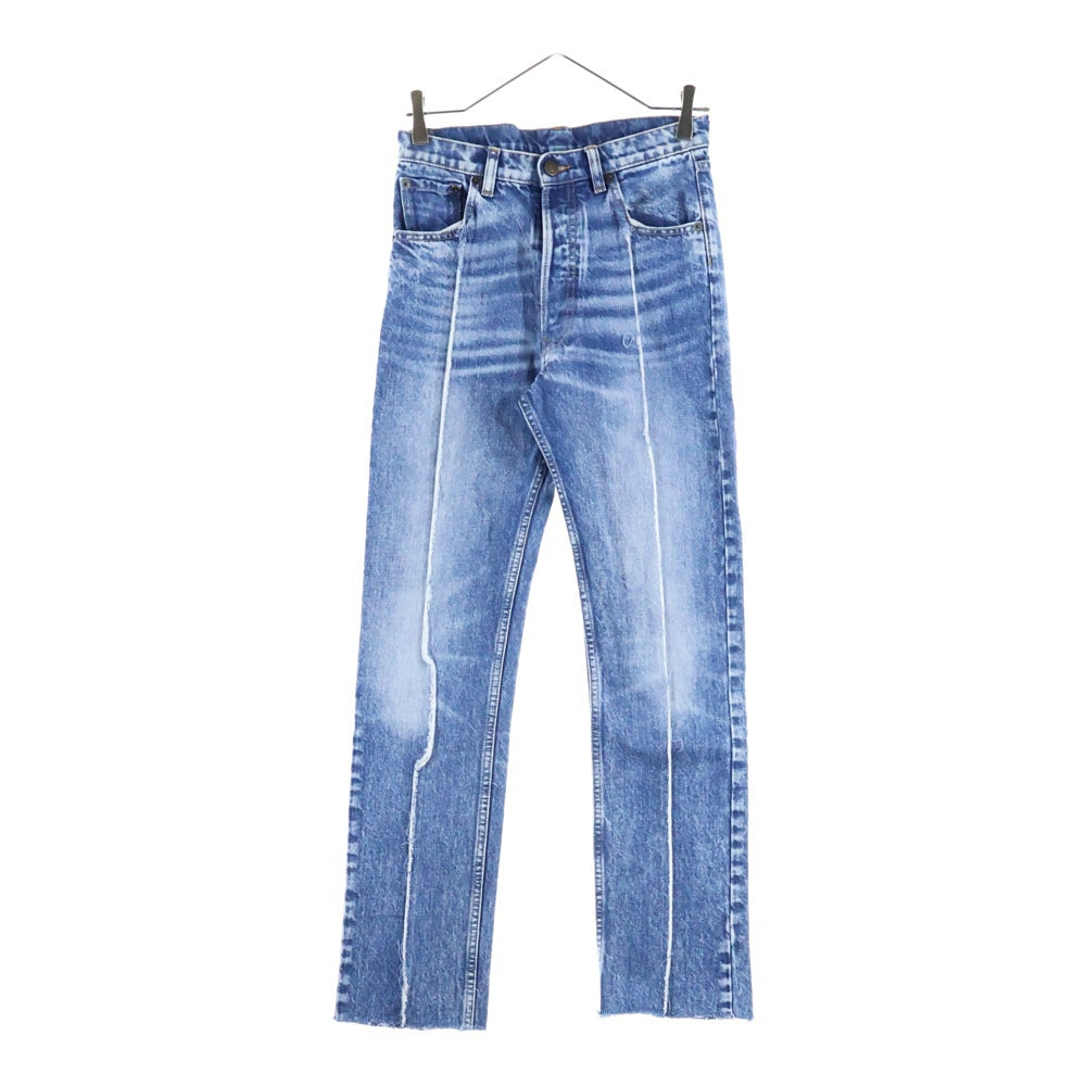 MM6 Maison Margiela(エムエムシックスメゾンマルジェラ) 21SS 再構築 トリム リサイクルジーンズ ダメージデニムパンツ インディゴ S51LA0139 S30744 レディース