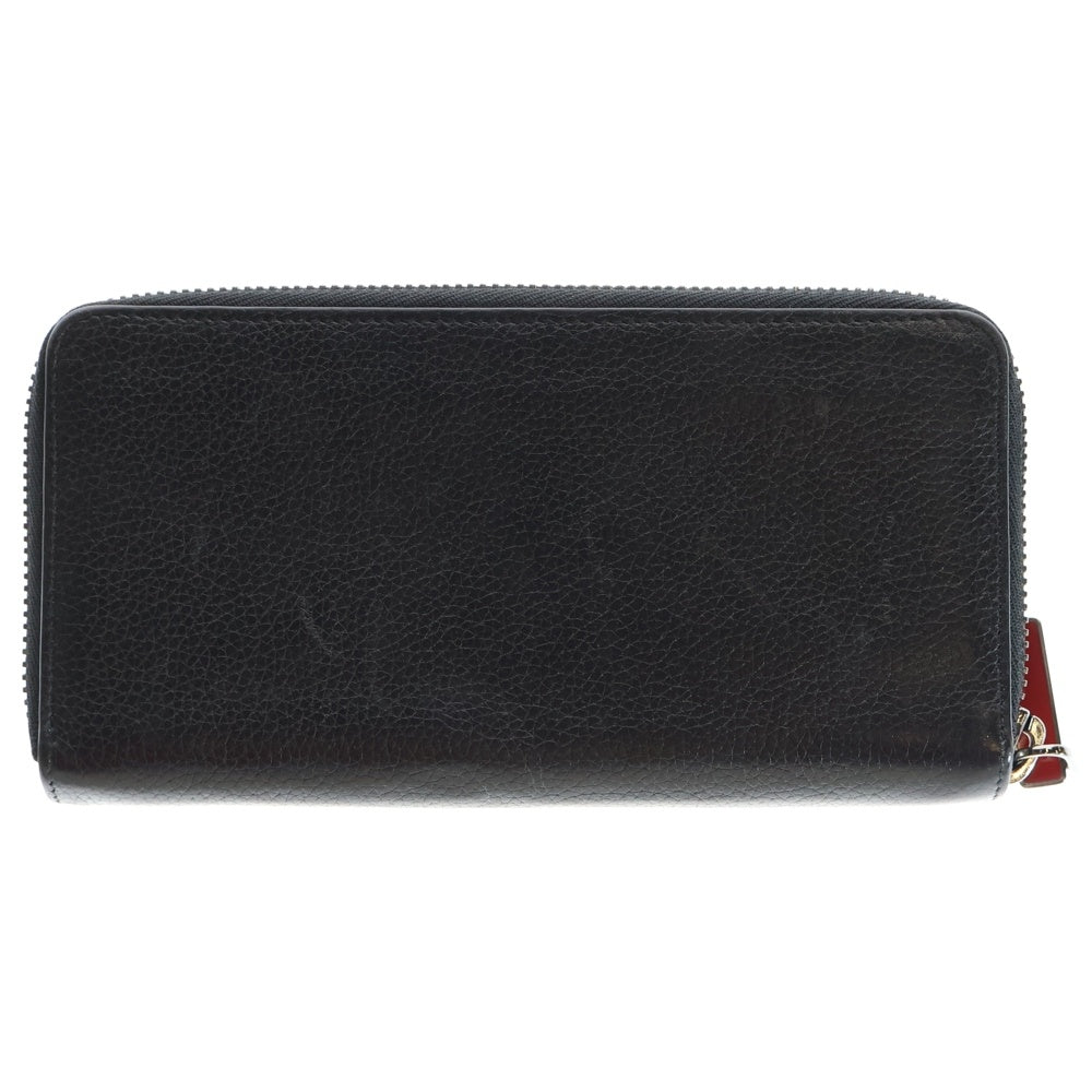 CHRISTIAN LOUBOUTIN(クリスチャンルブタン) Panettone パネトーネ ラバー切替レザーロングウォレット 長財布 ブラック/レッド 3195051 H734