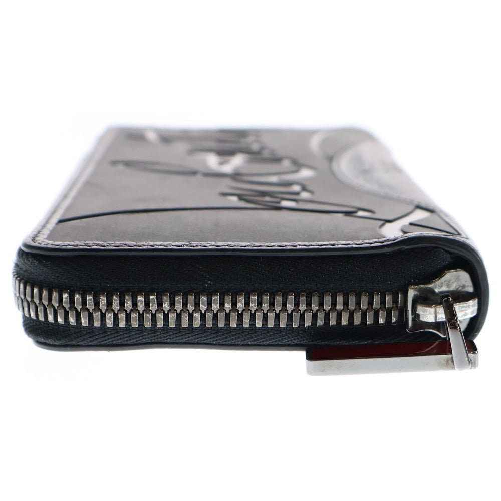 CHRISTIAN LOUBOUTIN(クリスチャンルブタン) Panettone パネトーネ ラバー切替レザーロングウォレット 長財布 ブラック/レッド 3195051 H734