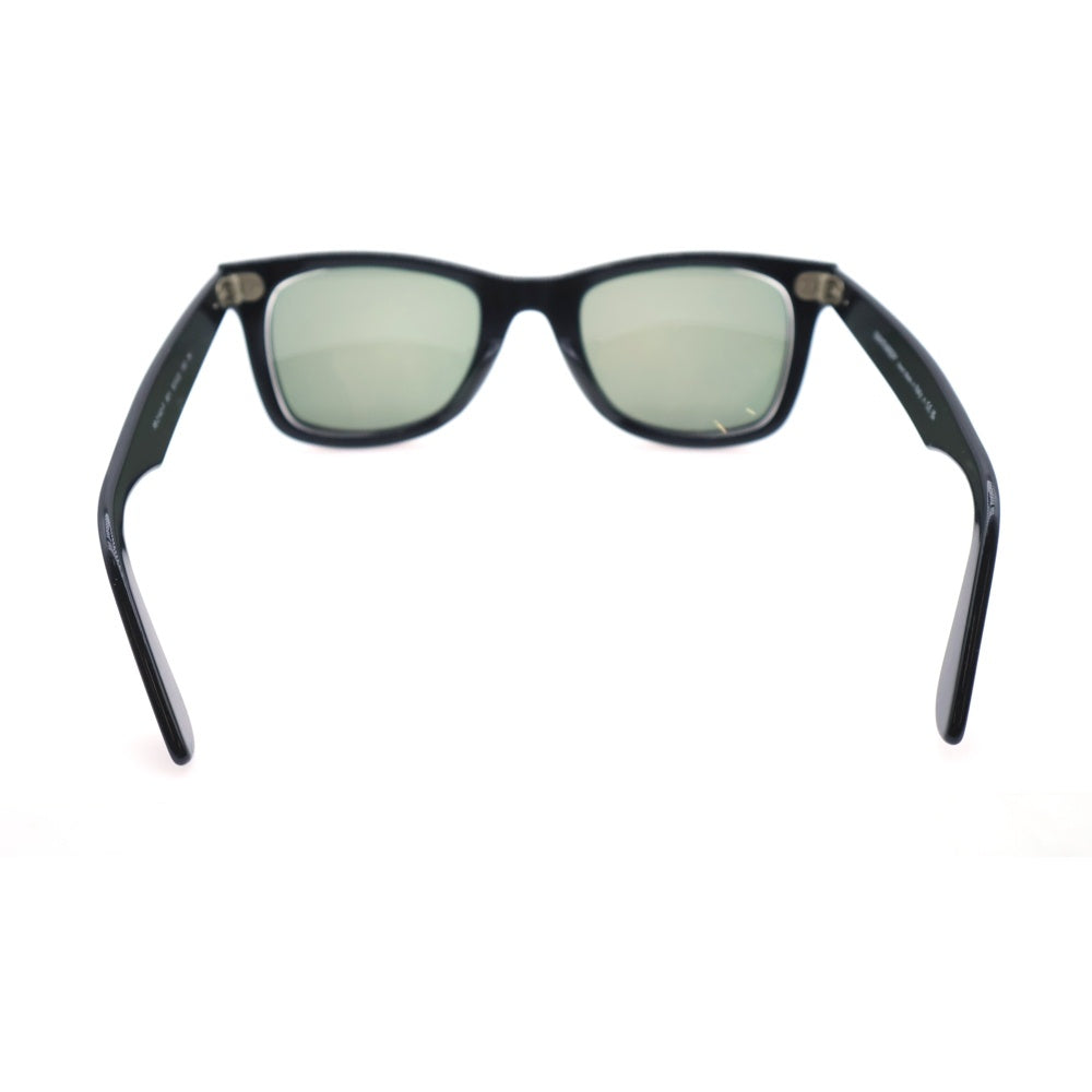 Ray Ban(レイバン) WAYFARER RB2140‐F ウェイファーラー サイドロゴ ウェリントン フレーム イエローカラーレンズ サングラス 眼鏡 ブラック/イエロー ※度入り