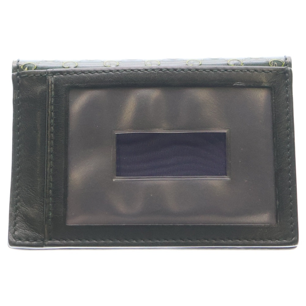 GUCCI(グッチ) Micro Gucci Sima Card Pass Case 146231 マイクロ グッチシマ パテントレザー カードケース パスケース グリーン