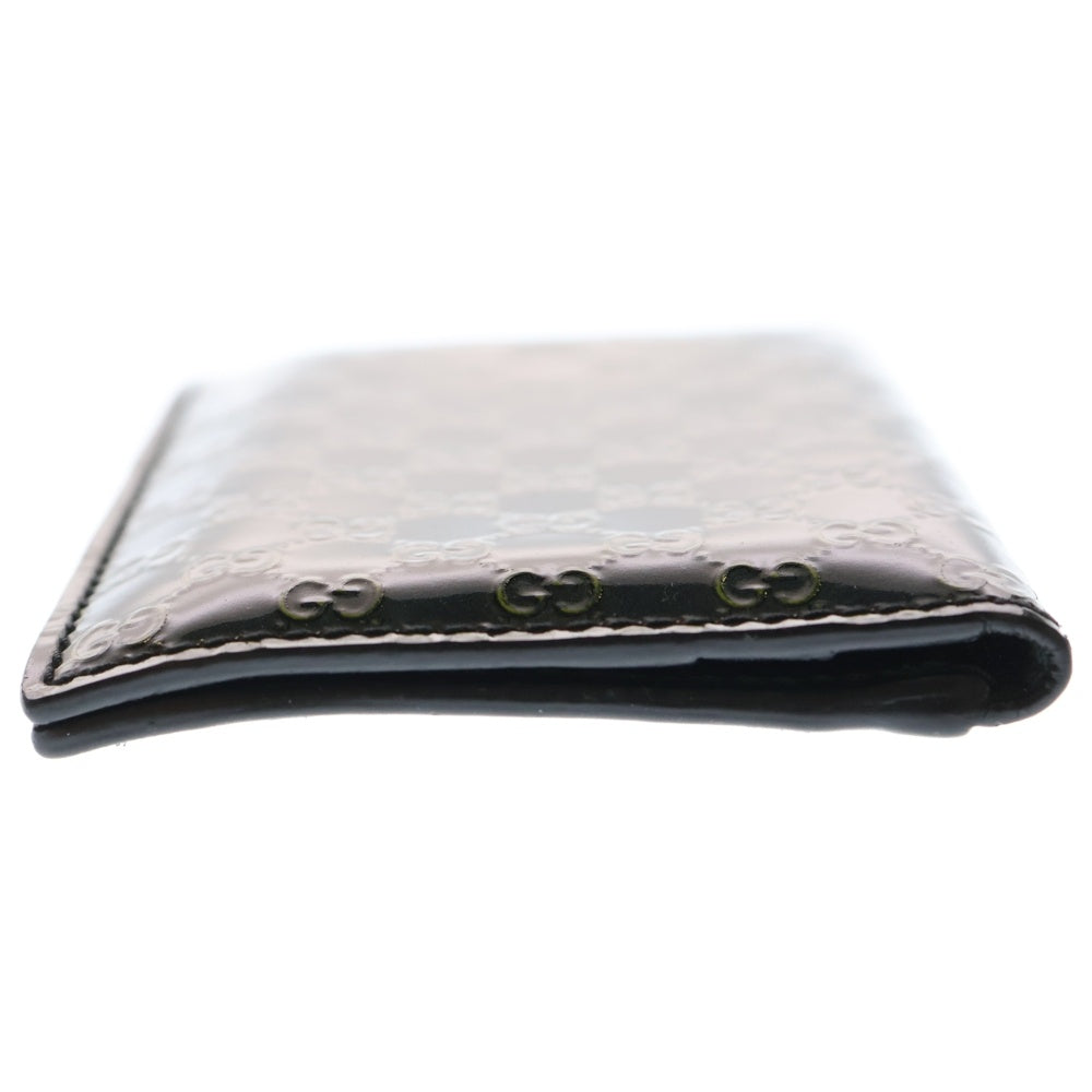 GUCCI(グッチ) Micro Gucci Sima Card Pass Case 146231 マイクロ グッチシマ パテントレザー カードケース パスケース グリーン