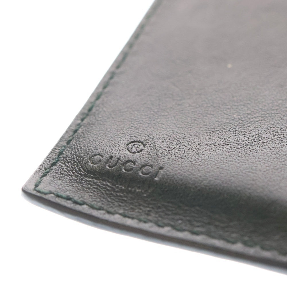 GUCCI(グッチ) Micro Gucci Sima Card Pass Case 146231 マイクロ グッチシマ パテントレザー カードケース パスケース グリーン