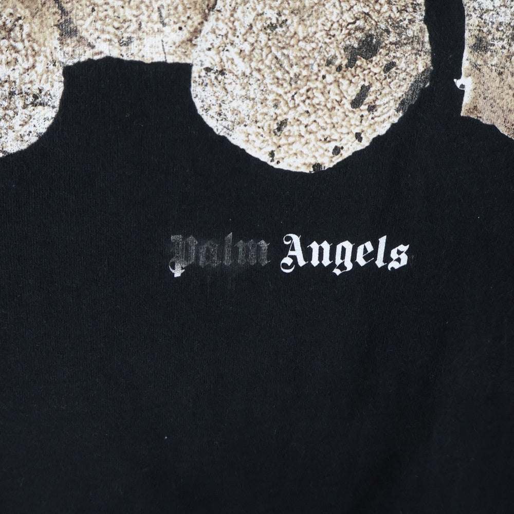 Palm Angels(パームエンジェルス) 21AW Spray Bear Motif T-Shirt PMAA001F21JER027 スプレーモチーフ ベアープリント半袖Tシャツ ブラック