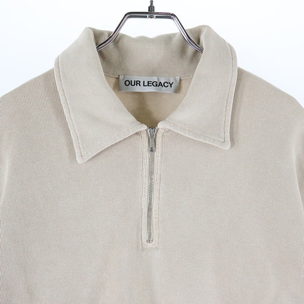 OUR LEGACY(アワーレガシー) Lad Sweatshirt Ghost Attic Athletic Rib M2246LG ハーフジップスウェットシャツ アイボリー