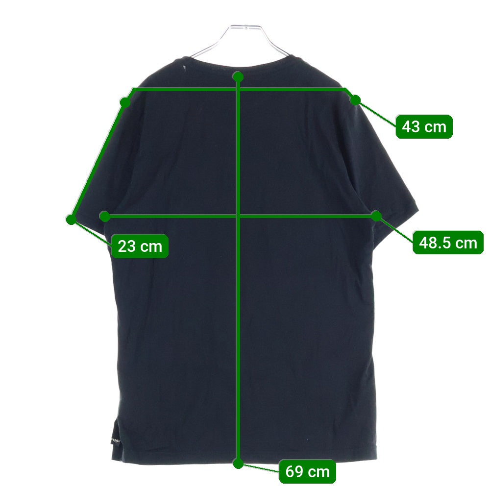 FENDI(フェンディ) 22SS Logo Patch Tee FY0894 A9RL フロントロゴパッチクルーネック半袖Tシャツカットソー ブラック