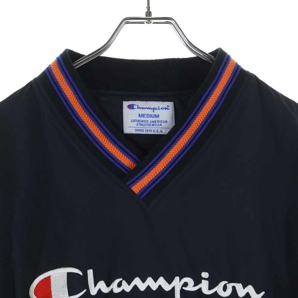 CHAMPION(チャンピオン) ×XLARGE ACTION JACKET C8-R607 ×エクストララージ ロゴ ナイロン プルオーバージャケット アクションジャケット ブラック