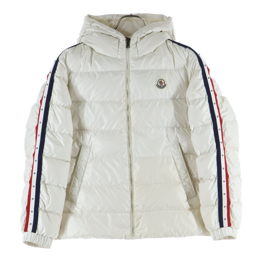 MONCLER(モンクレール) STELLAIRE H29541A00028 ステレール フロントワンポイントロゴパッチ ジップアップダウンジャケット ホワイト キッズ