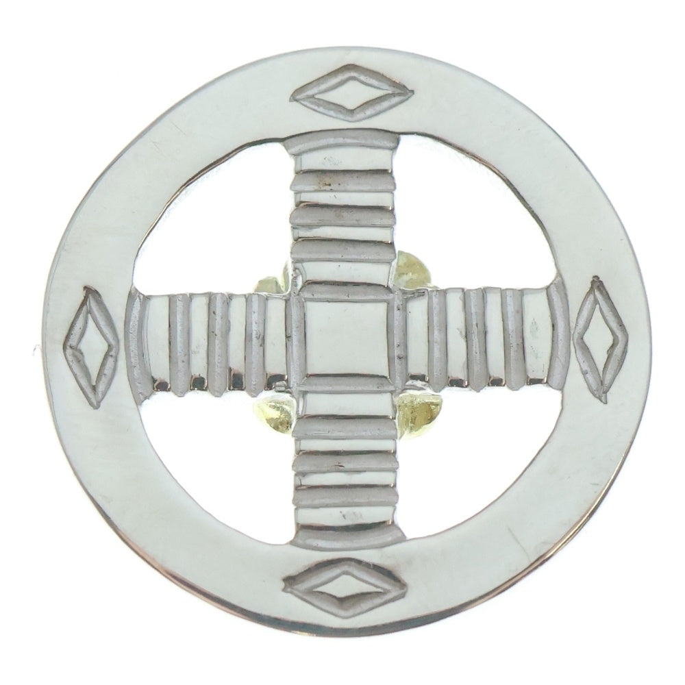NO BRAND(ノーブランド) THE SUN (ザサン) 丸型金縄BSターコイズ メディスンホイール 18mm シルバー/ゴールド/ライトブルー