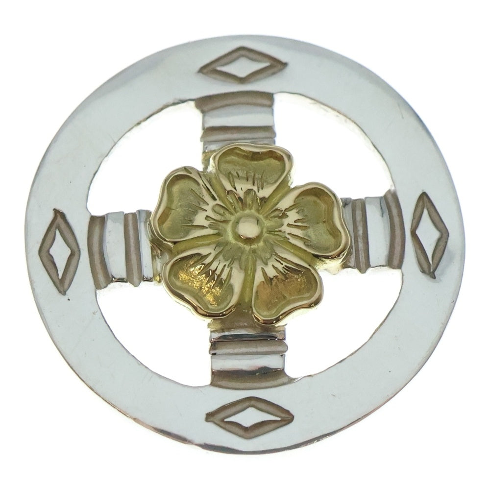 NO BRAND(ノーブランド) THE SUN (ザサン) K18フラワーポイント メディスンホイール 18mm シルバー/ゴールド