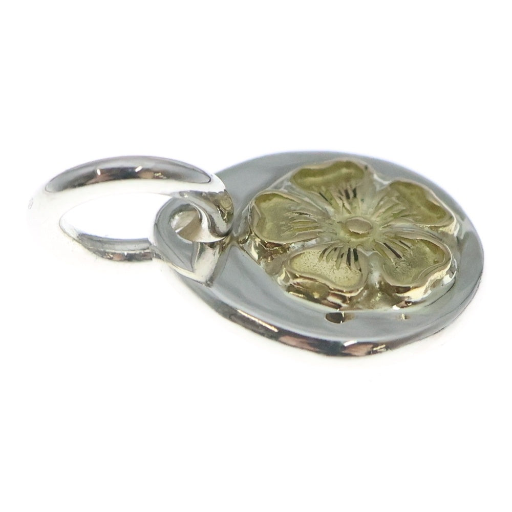 NO BRAND(ノーブランド) THE SUN (ザサン) 極小シルバーチャーム K18フラワーポイント シルバー/ゴールド