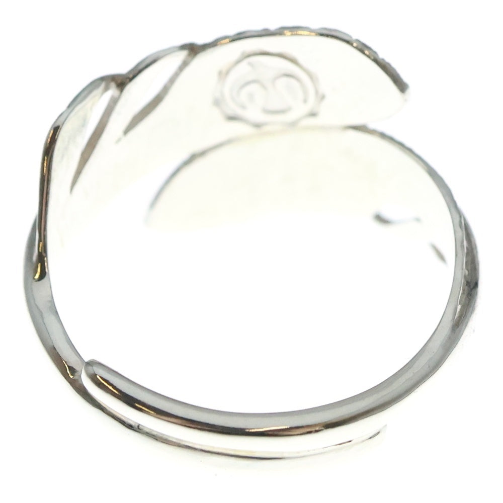 NO BRAND(ノーブランド) THE SUN (ザサン) ダブルミニフェザーリング 浮きイーグルメタル斜め飛び 指輪 シルバー