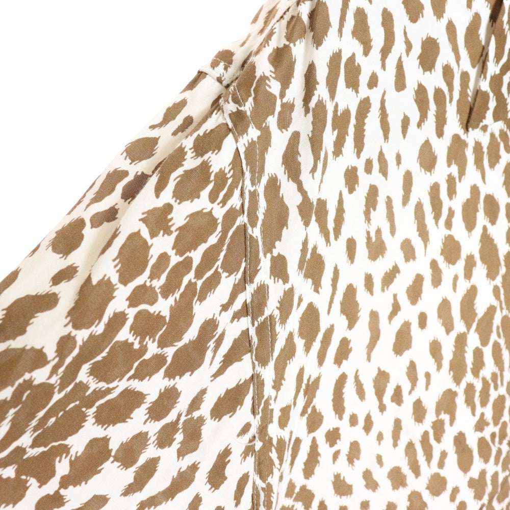 WACKO MARIA(ワコマリア) 24SS LEOPARD OPEN COLLAR SHIRT HAWAIIAN SHIRT 24SSE-WMS-HI01 レオパード オープンカラー ハワイアンシャツ 長袖シャツ ブラウン/ホワイト