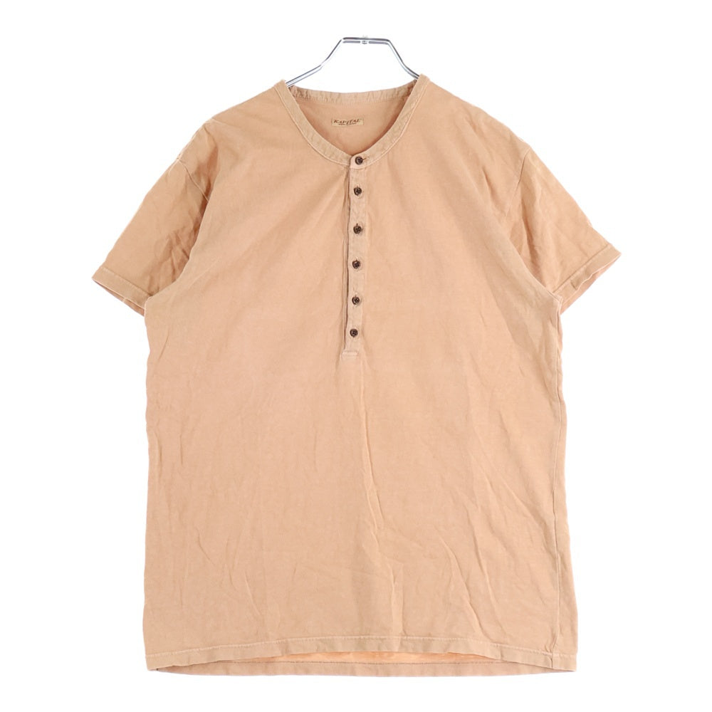 KAPITAL(キャピタル) ヘンリーネック 半袖Tシャツカットソー オレンジ