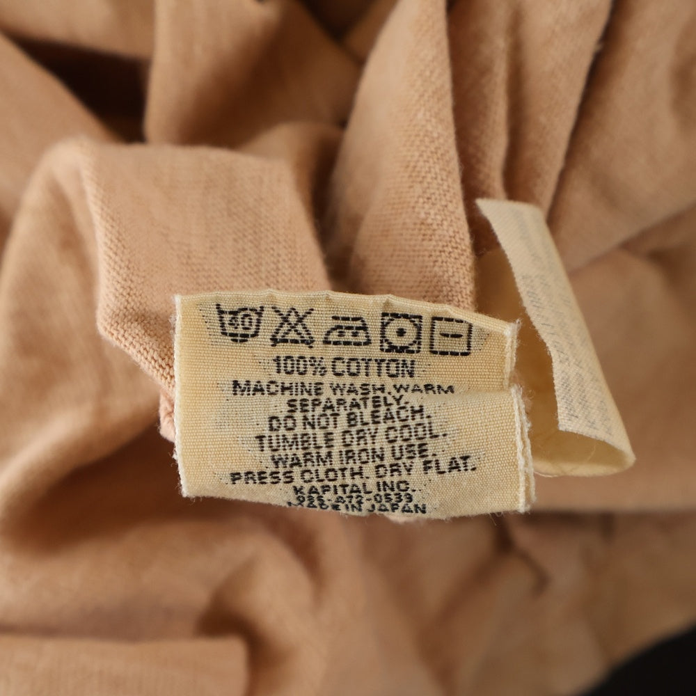 KAPITAL(キャピタル) ヘンリーネック 半袖Tシャツカットソー オレンジ K1404SC52