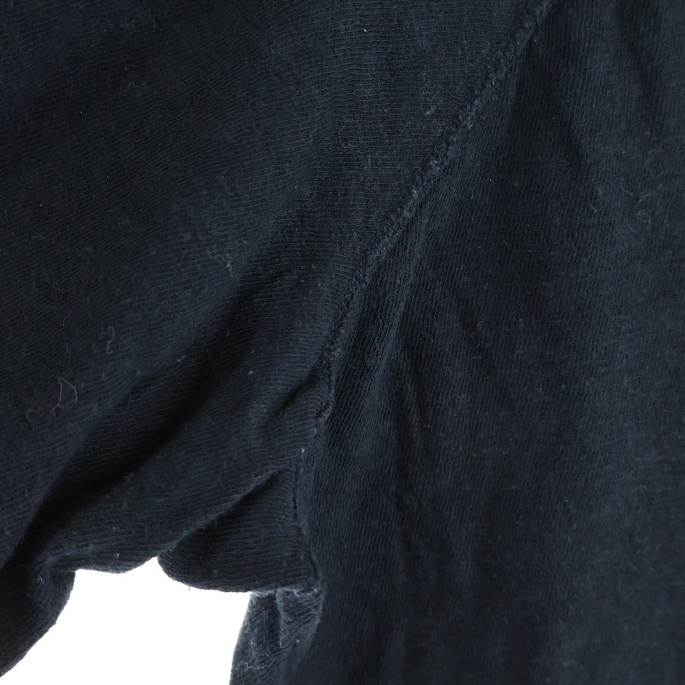 KAPITAL(キャピタル) ヘンリーネック コットン 長袖Tシャツカットソー ロングスリーブ ロンT ブラック