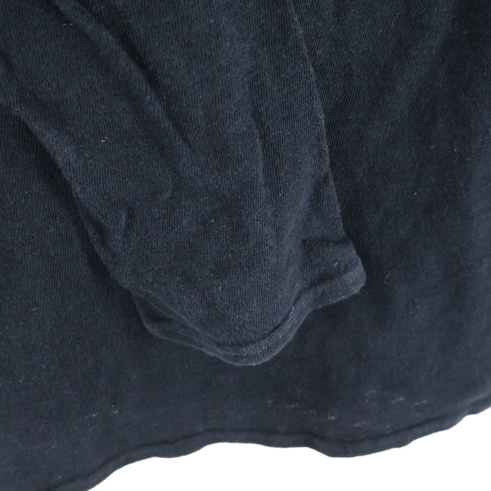 KAPITAL(キャピタル) ヘンリーネック コットン 長袖Tシャツカットソー ロングスリーブ ロンT ブラック