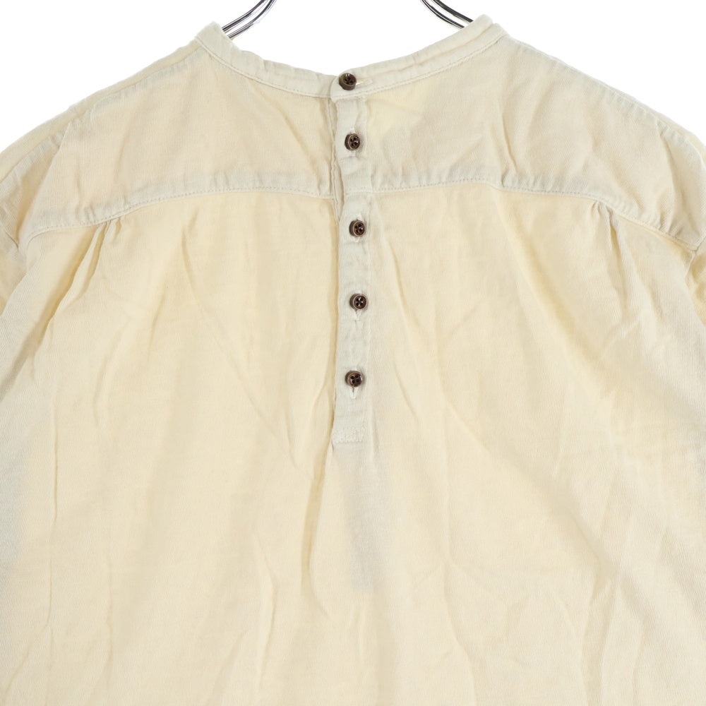 KAPITAL(キャピタル) ヘンリーネック コットン 半袖Tシャツカットソー ベージュ