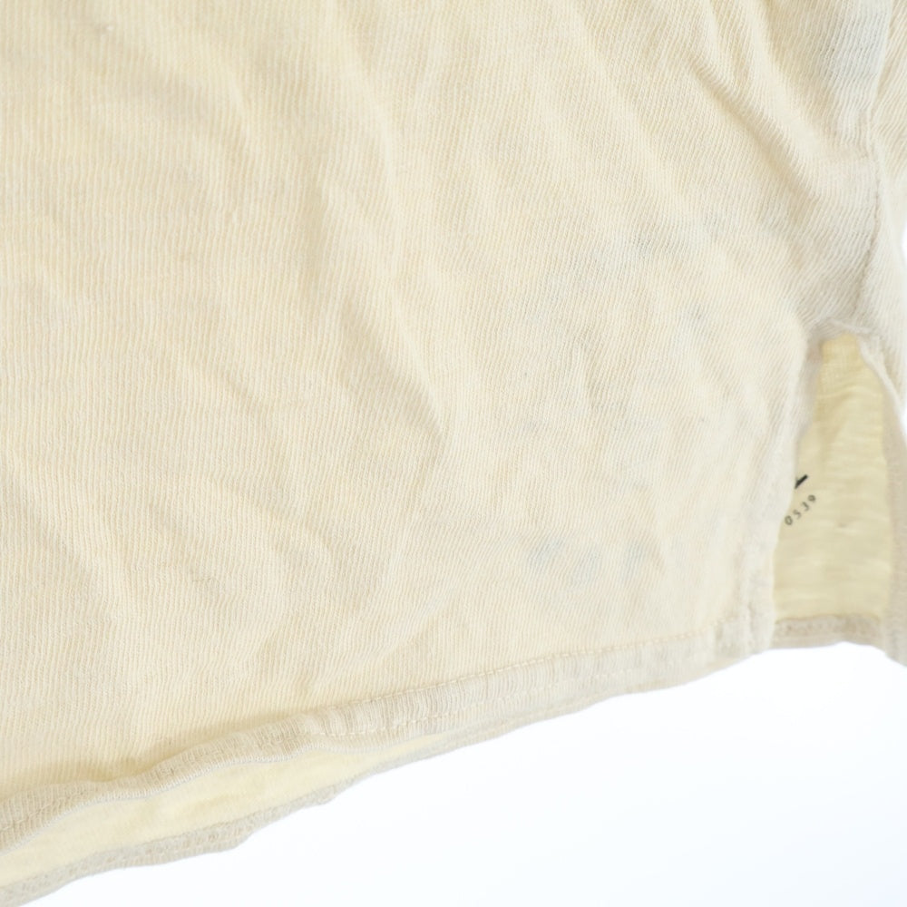 KAPITAL(キャピタル) ヘンリーネック コットン 半袖Tシャツカットソー ベージュ