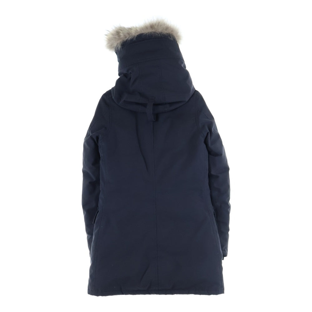 CANADA GOOSE(カナダグース) BRONTE PARKA 2603JL ブロンテ パーカー ワッペンロゴ ファーフーデッド ジップアップ ダウンジャケット ロングジャケット ネイビー レディース