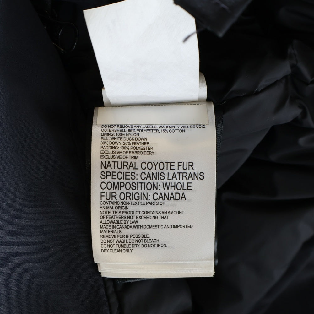 CANADA GOOSE(カナダグース) BRONTE PARKA 2603JL ブロンテ パーカー ワッペンロゴ ファーフーデッド ジップアップ ダウンジャケット ロングジャケット ネイビー レディース
