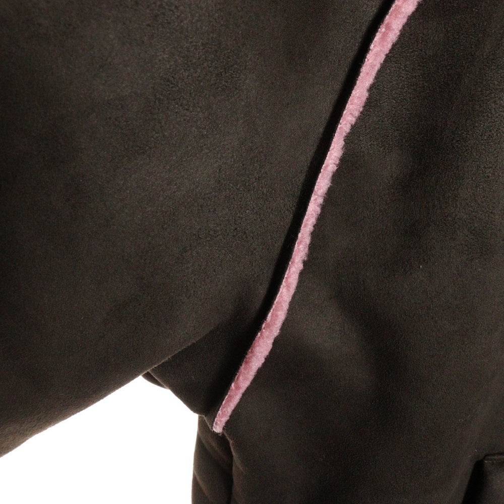 Palace Skateboards(パレススケートボーズ) 25AW SHERPA FAUX SUEDE HOODED JACKET スエード ボア ジャケット フーディ ブラウン/ピンク