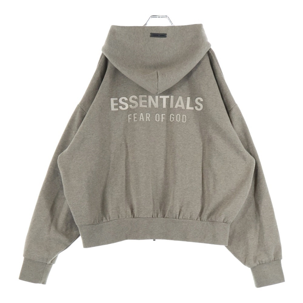 FEAR OF GOD ESSENTIALS(フィアオブゴッド エッセンシャルズ) Logo Zip Up Hoodie バックロゴ フルジップアップパーカー フーディ ベージュ