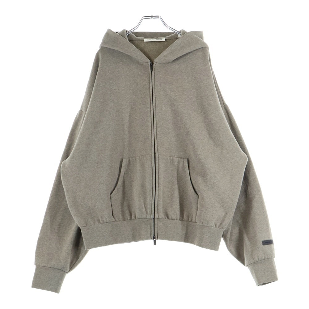 FEAR OF GOD ESSENTIALS(フィアオブゴッド エッセンシャルズ) Logo Zip Up Hoodie バックロゴ フルジップアップパーカー フーディ ベージュ
