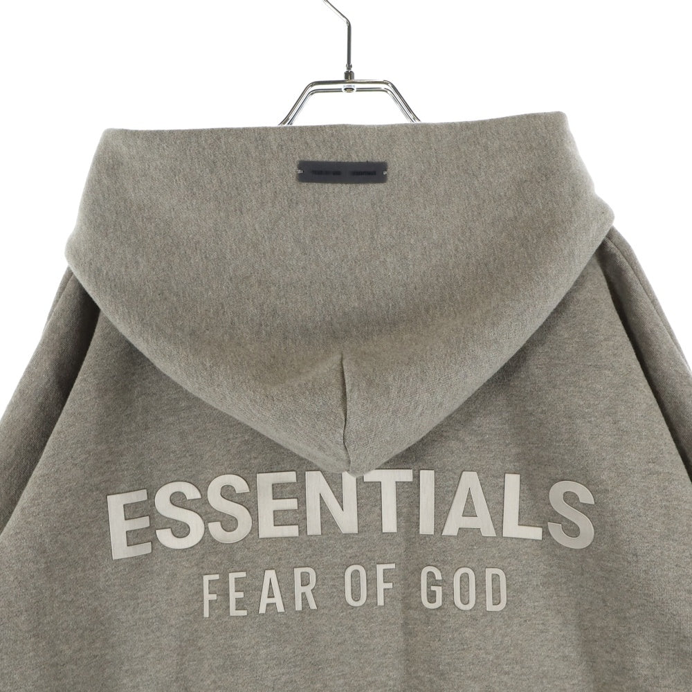 FEAR OF GOD ESSENTIALS(フィアオブゴッド エッセンシャルズ) Logo Zip Up Hoodie バックロゴ フルジップアップパーカー フーディ ベージュ