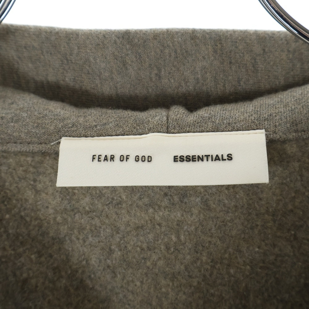 FEAR OF GOD ESSENTIALS(フィアオブゴッド エッセンシャルズ) Logo Zip Up Hoodie バックロゴ フルジップアップパーカー フーディ ベージュ