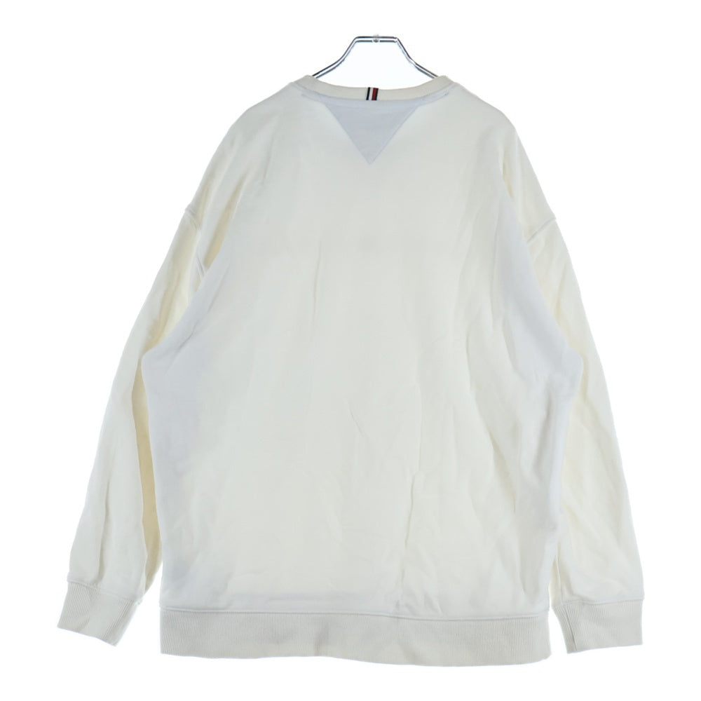 TOMMY HILFIGER(トミーヒルフィガー) フロントロゴ刺繍クルーネック長袖スウェットトレーナー ホワイト 78J7110