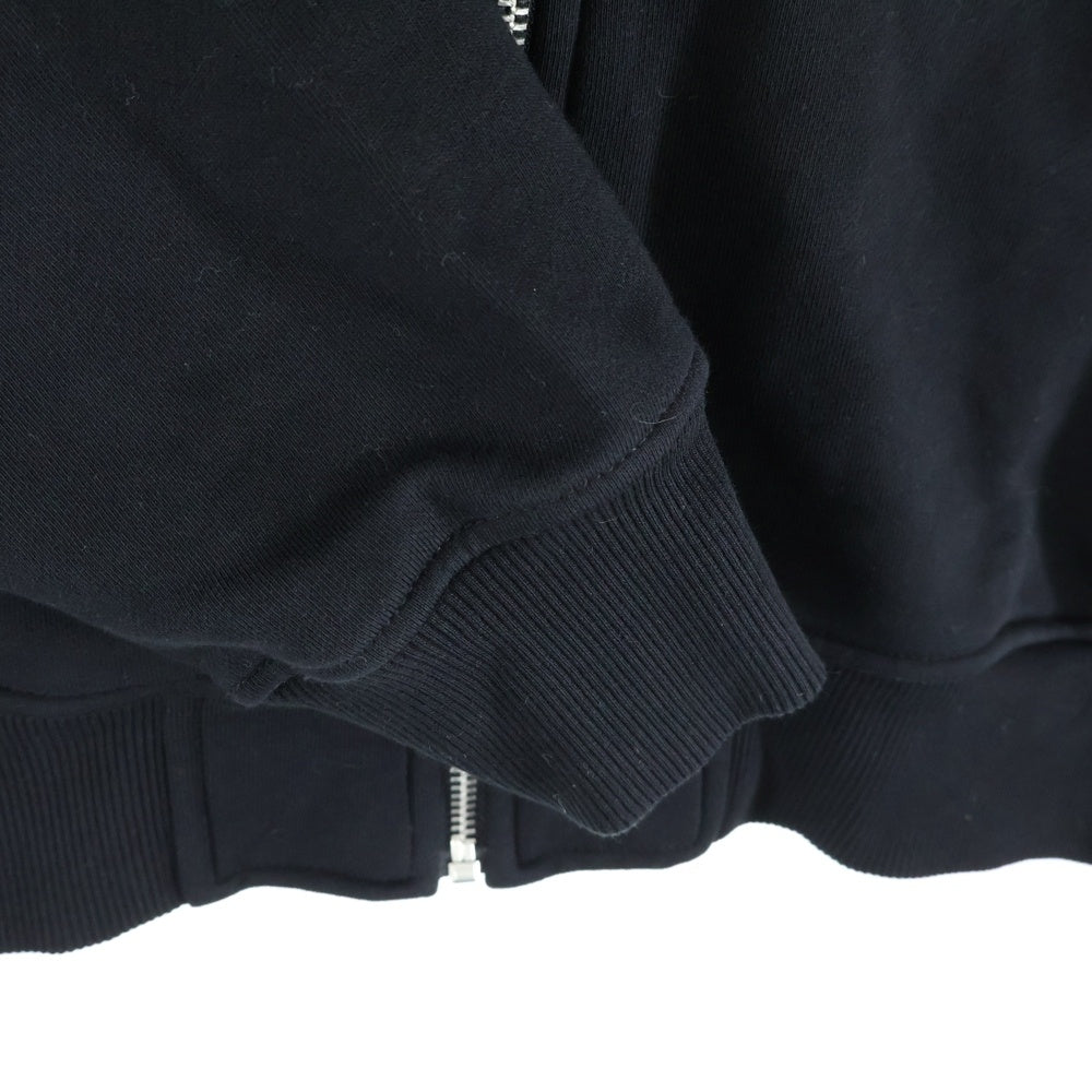 DIESEL(ディーゼル) S-GINNI-ZIP-OD A11439 ジップアップ パーカー コットン スウェット メタルDロゴ ハイネック ブラック