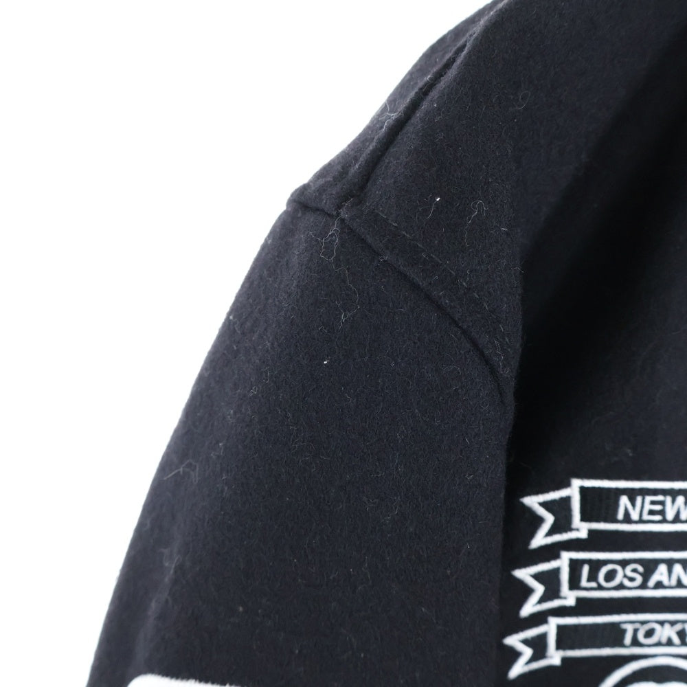 STUSSY(ステューシー) 20SS × COMME des GARCONS 40th Anniversary Varsity Jacket コムデギャルソン 40周年記念 バーシティジャケット スタジャン ブルゾン ブラック 115551