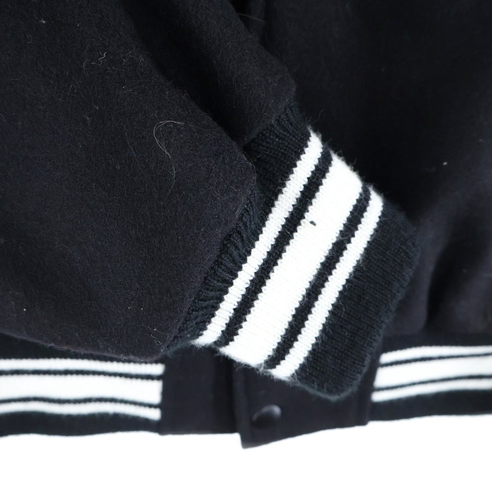 STUSSY(ステューシー) 20SS × COMME des GARCONS 40th Anniversary Varsity Jacket コムデギャルソン 40周年記念 バーシティジャケット スタジャン ブルゾン ブラック 115551