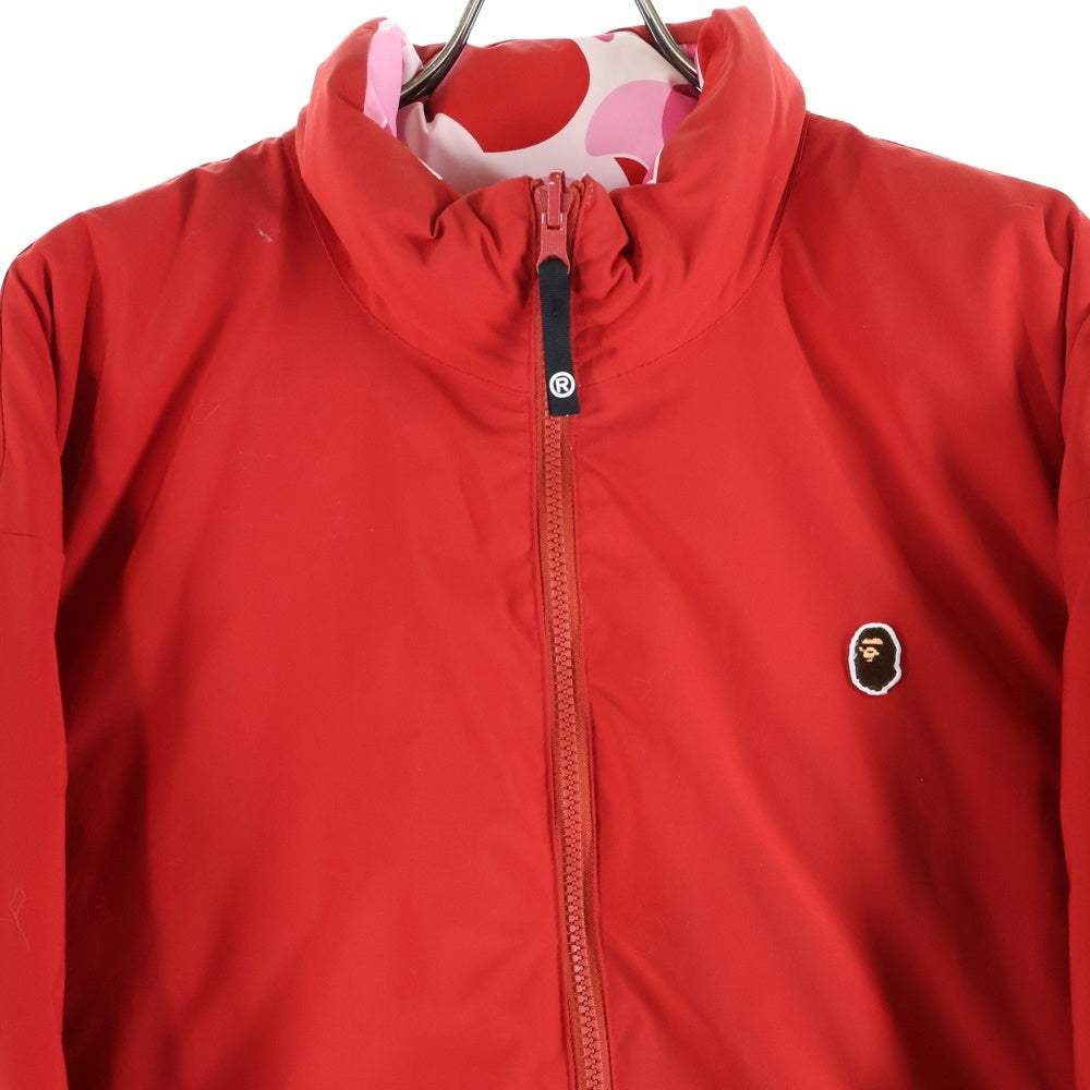 A BATHING APE(アベイシングエイプ) リバーシブル カモフラ ジップアップ ダウンジャケット ピンク 001DNJ801007M