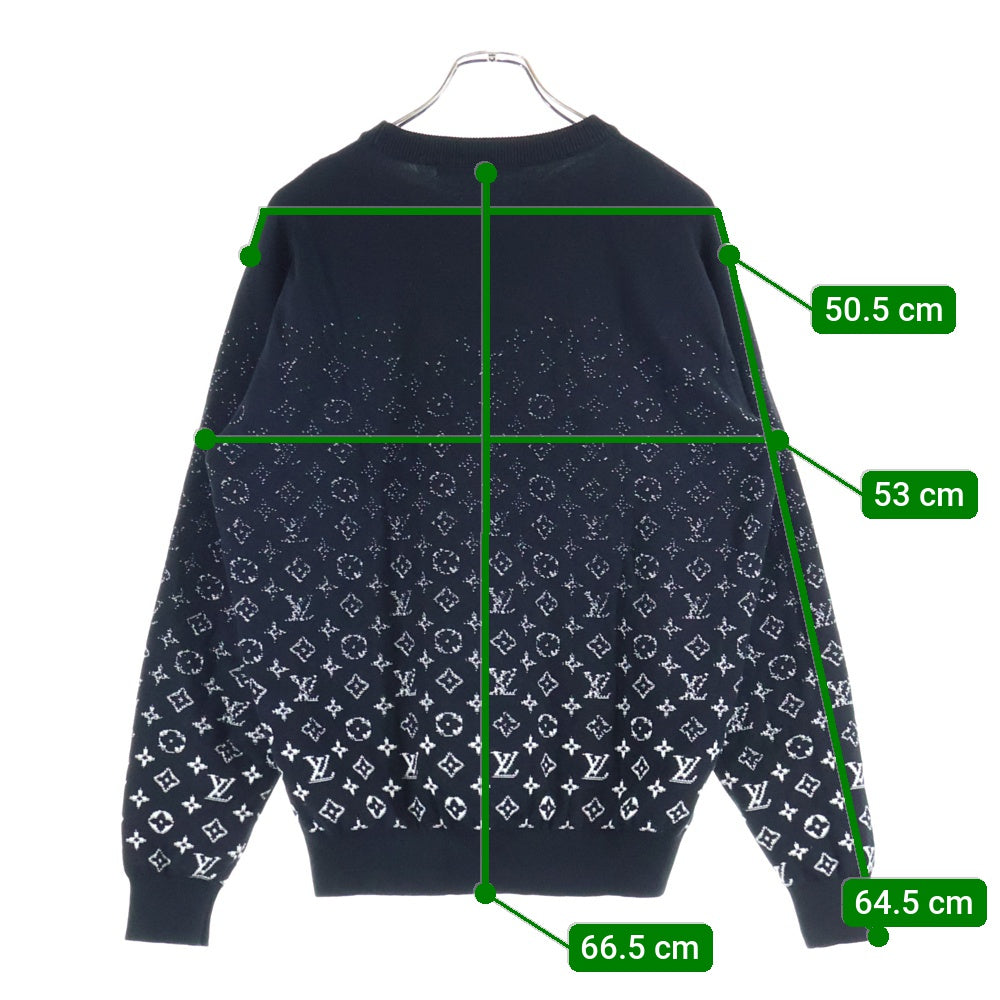 LOUIS VUITTON(ルイヴィトン) 23AW モノグラム グラデーションニット セーター ブラック RM232Q USO HKN44W