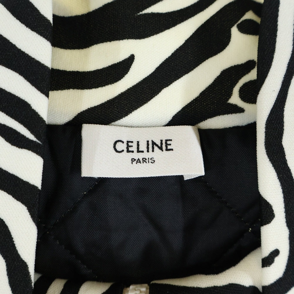 CELINE(セリーヌ) 22AW ゼブラ柄中綿トラックジャケット ホワイト 2Y880426S