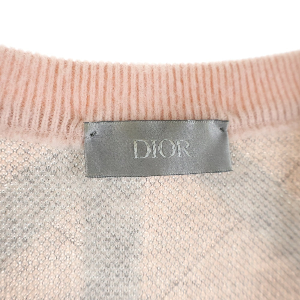 DIOR(ディオール) Vネック カシミア ニットセーター ピンク 933M623AT984