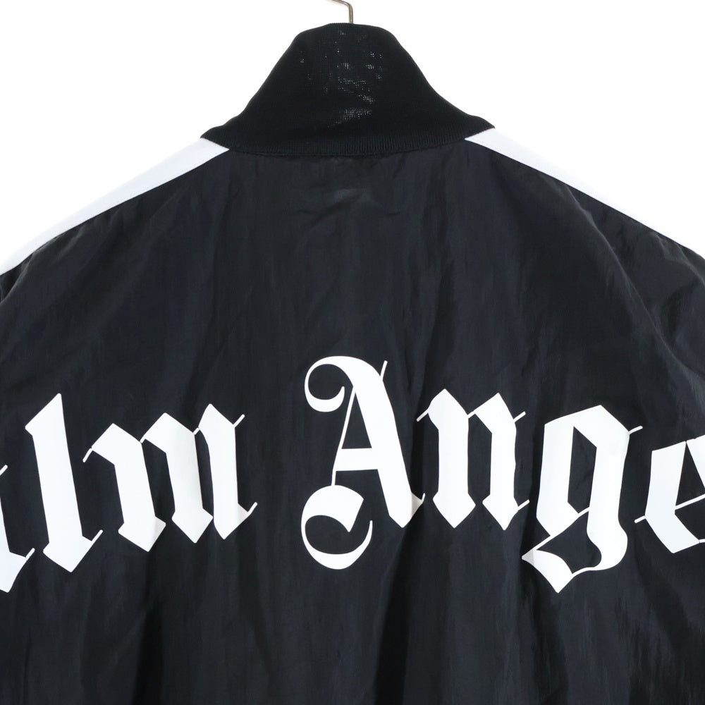 Palm Angels(パームエンジェルス) Nylon Track Jersey PMBD014R20507003 両面ロゴプリント ナイロンジャケット トラックジャケット ブラック