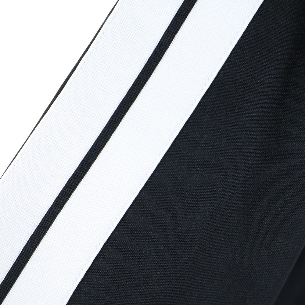 Palm Angels(パームエンジェルス) TRACK STRIPE SLEEVE JERSEY PMAB006S18384008 ショルダーラインクルーネック長袖Tシャツカットソー ロンTトラックジャージ ブラック