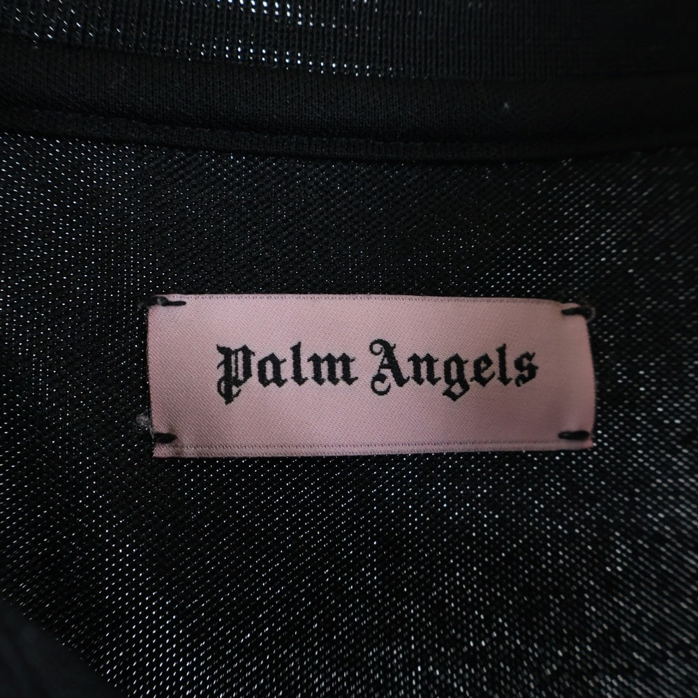 Palm Angels(パームエンジェルス) TRACK STRIPE SLEEVE JERSEY PMAB006S18384008 ショルダーラインクルーネック長袖Tシャツカットソー ロンTトラックジャージ ブラック