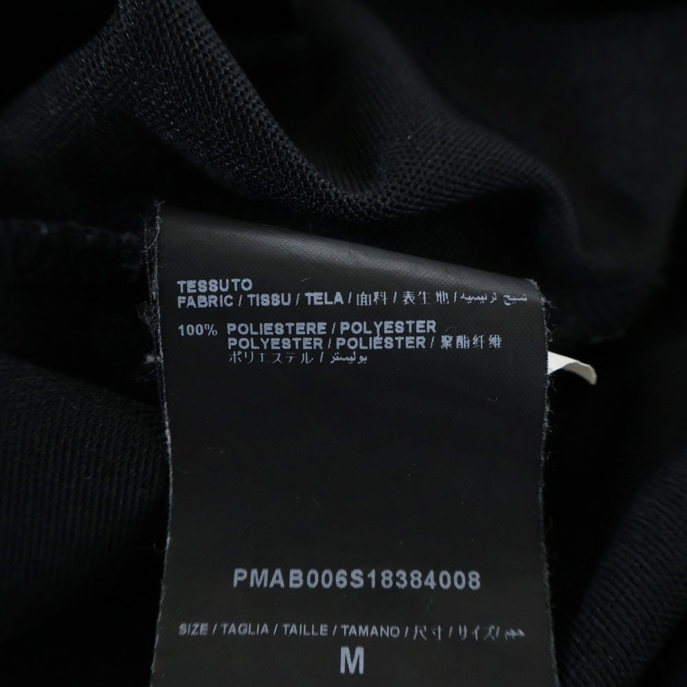 Palm Angels(パームエンジェルス) TRACK STRIPE SLEEVE JERSEY PMAB006S18384008 ショルダーラインクルーネック長袖Tシャツカットソー ロンTトラックジャージ ブラック