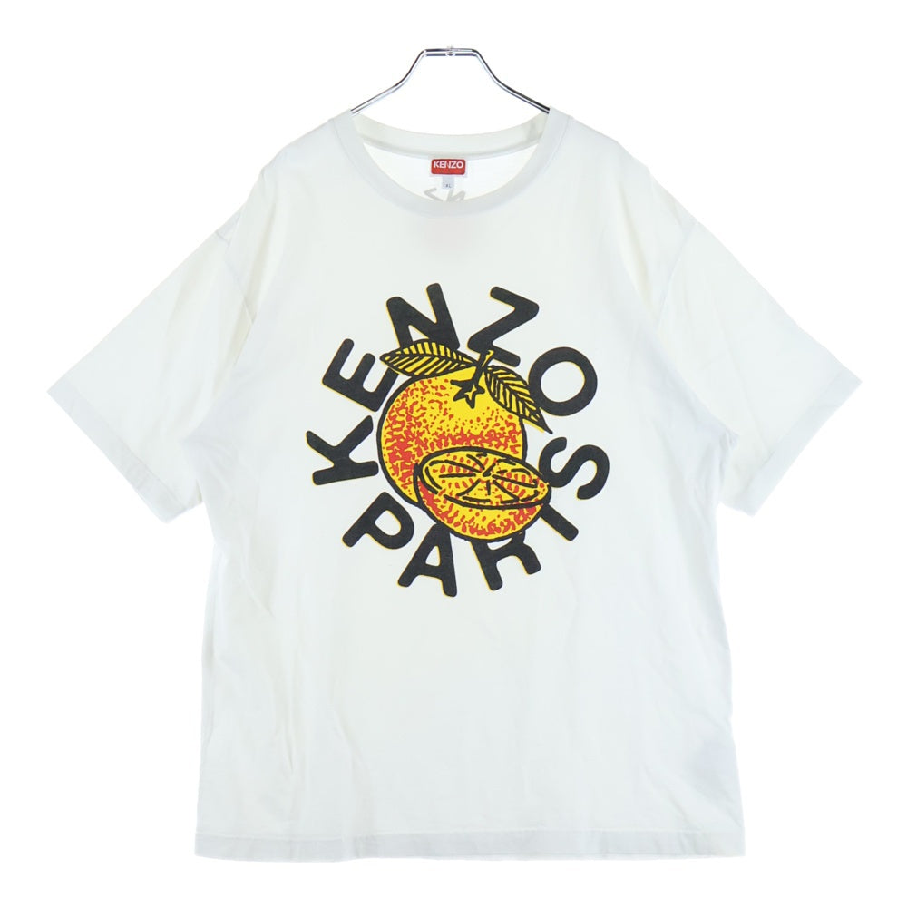 KENZO(ケンゾー) 24SS グラフィック ロゴ プリント クルーネック半袖Tシャツカットソー ホワイト FE55TS2794SG