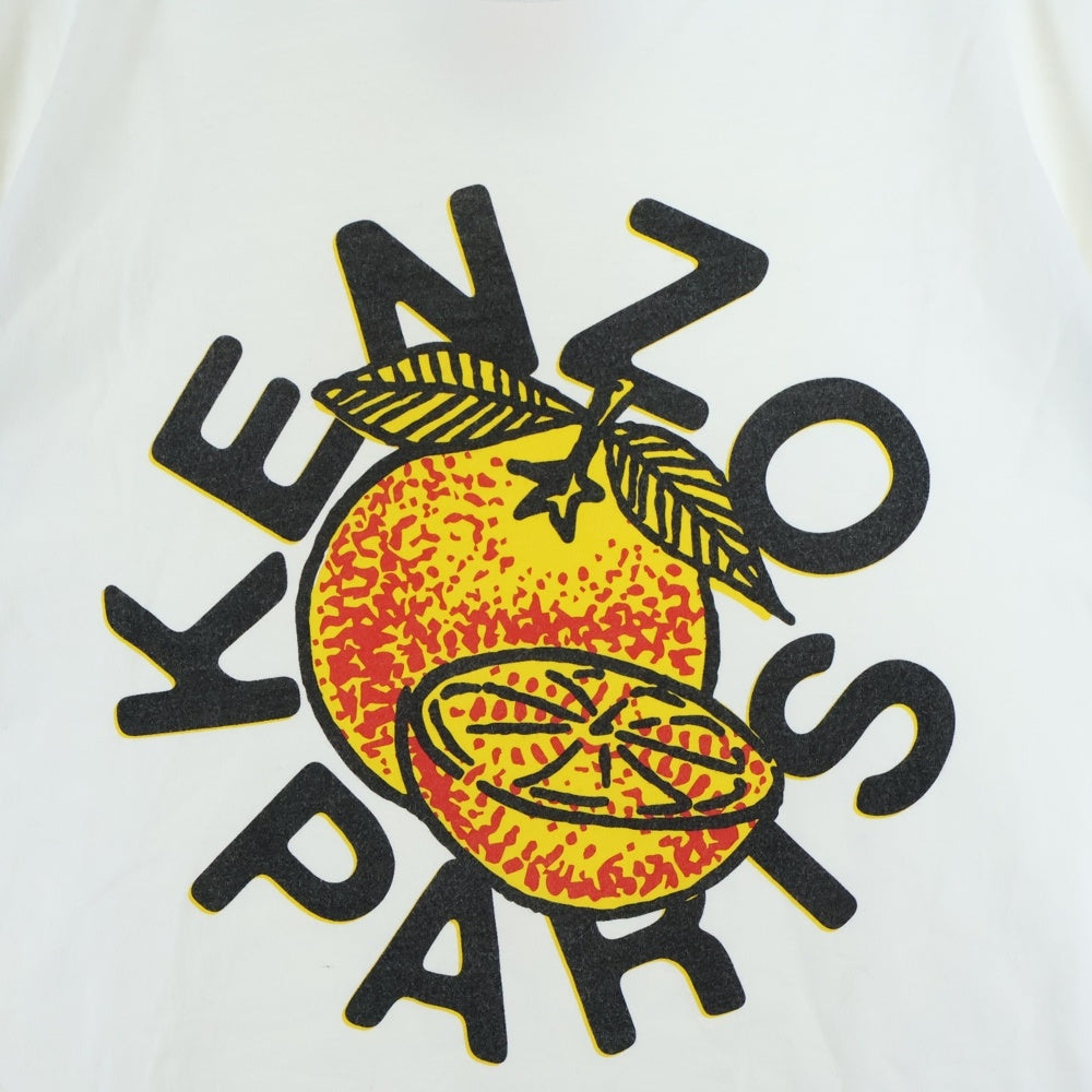 KENZO(ケンゾー) 24SS グラフィック ロゴ プリント クルーネック半袖Tシャツカットソー ホワイト FE55TS2794SG