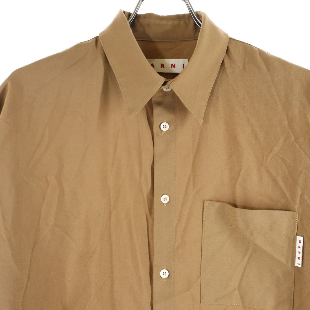 MARNI(マルニ) Wool Tropical Shirt ウールトロピカル 長袖シャツ ブラウン CUMU0061A1 TW839
