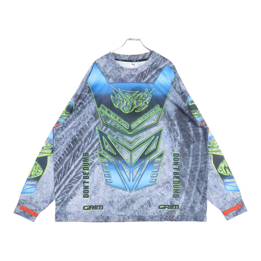 PUMA(プーマ) ×A$AP Rocky MOTO ARMOR LS TEE ×エイサップロッキー 総柄 クルーネック長袖Tシャツカットソー マルチカラー 633393‐02