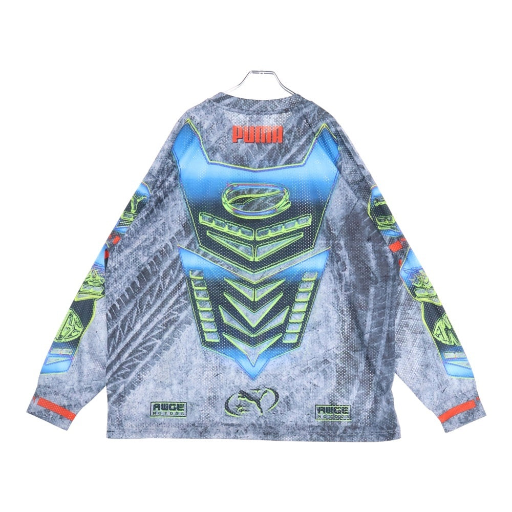 PUMA(プーマ) ×A$AP Rocky MOTO ARMOR LS TEE ×エイサップロッキー 総柄 クルーネック長袖Tシャツカットソー マルチカラー 633393‐02
