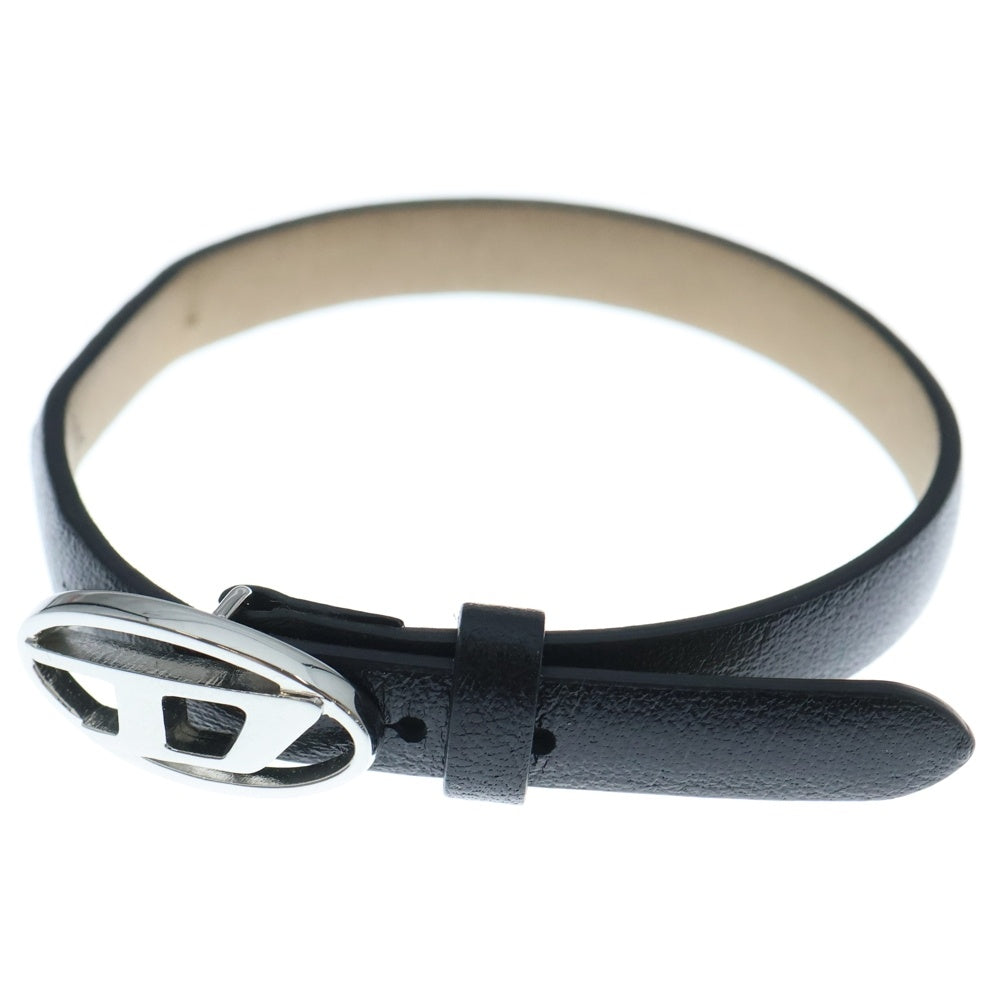 DIESEL(ディーゼル) Black Leather Stackable Bracelet DX1516040 D 