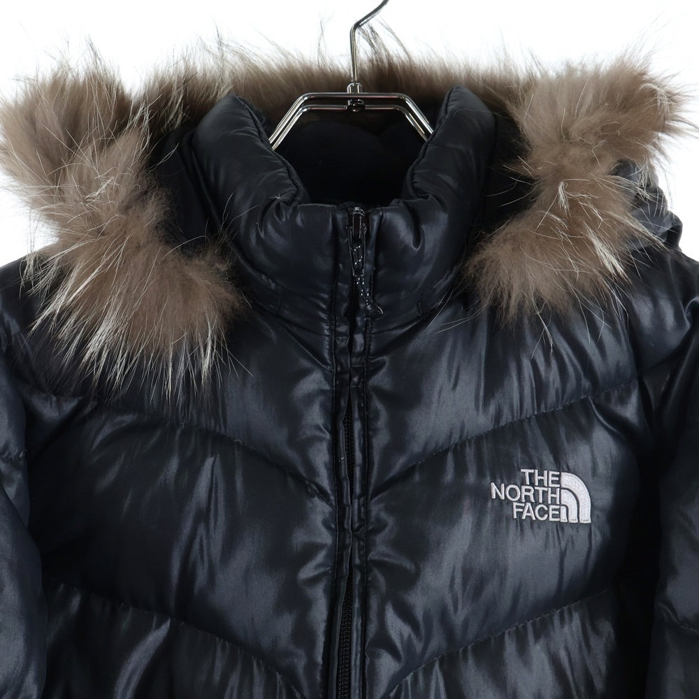 THE NORTH FACE(ザノースフェイス) 600フィル ダウンジャケット ファーフーディ ブラック レディース NFD00990